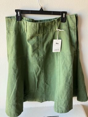 Free Assembly Olive Green Cargo Midi Skirt